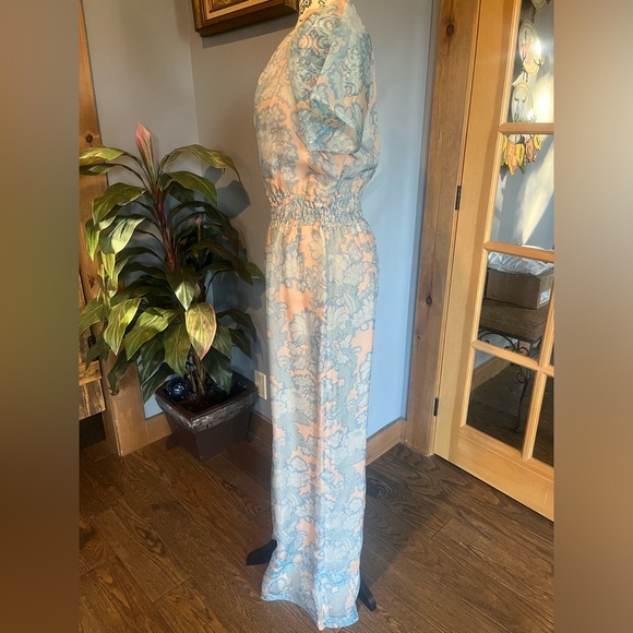 NWOT Anthropologie silk floral jumpsuit Size M - Picture 4 of 8